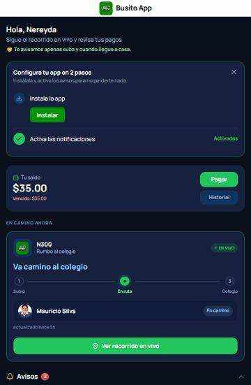 Pantalla del padre